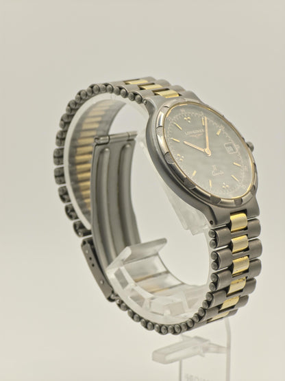 Longines Conquest Ti Quartz Titanium Watch Unisex Two Tone Date - 233
