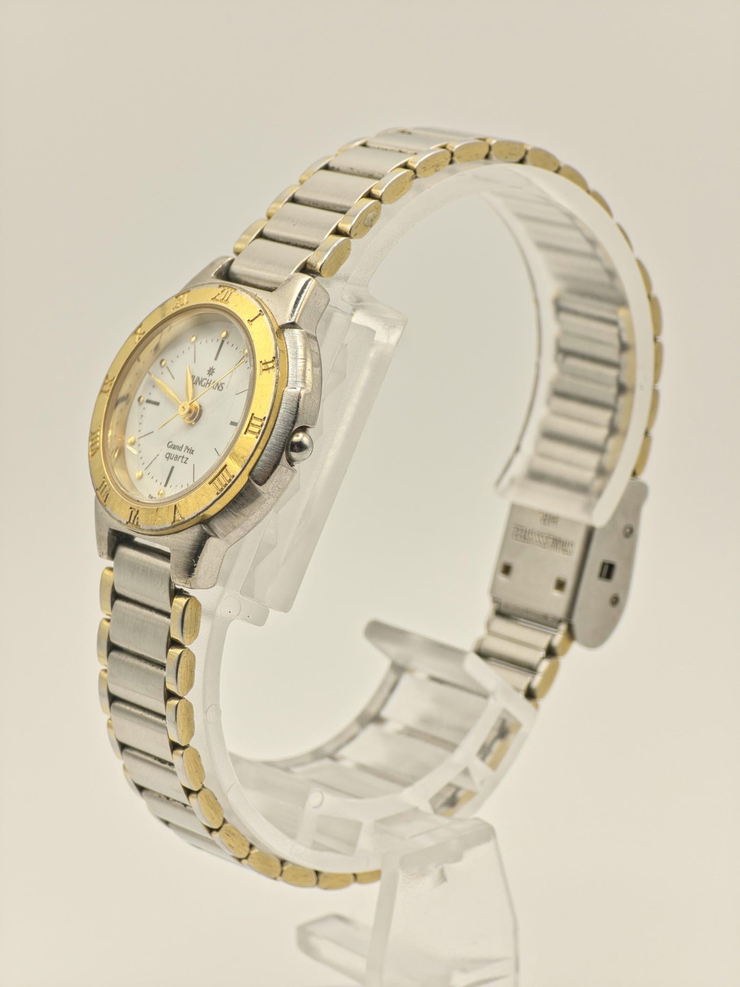 Junghans Grand Prix Quartz Two Tone Roman Bezel Watch Couple  Set - 239