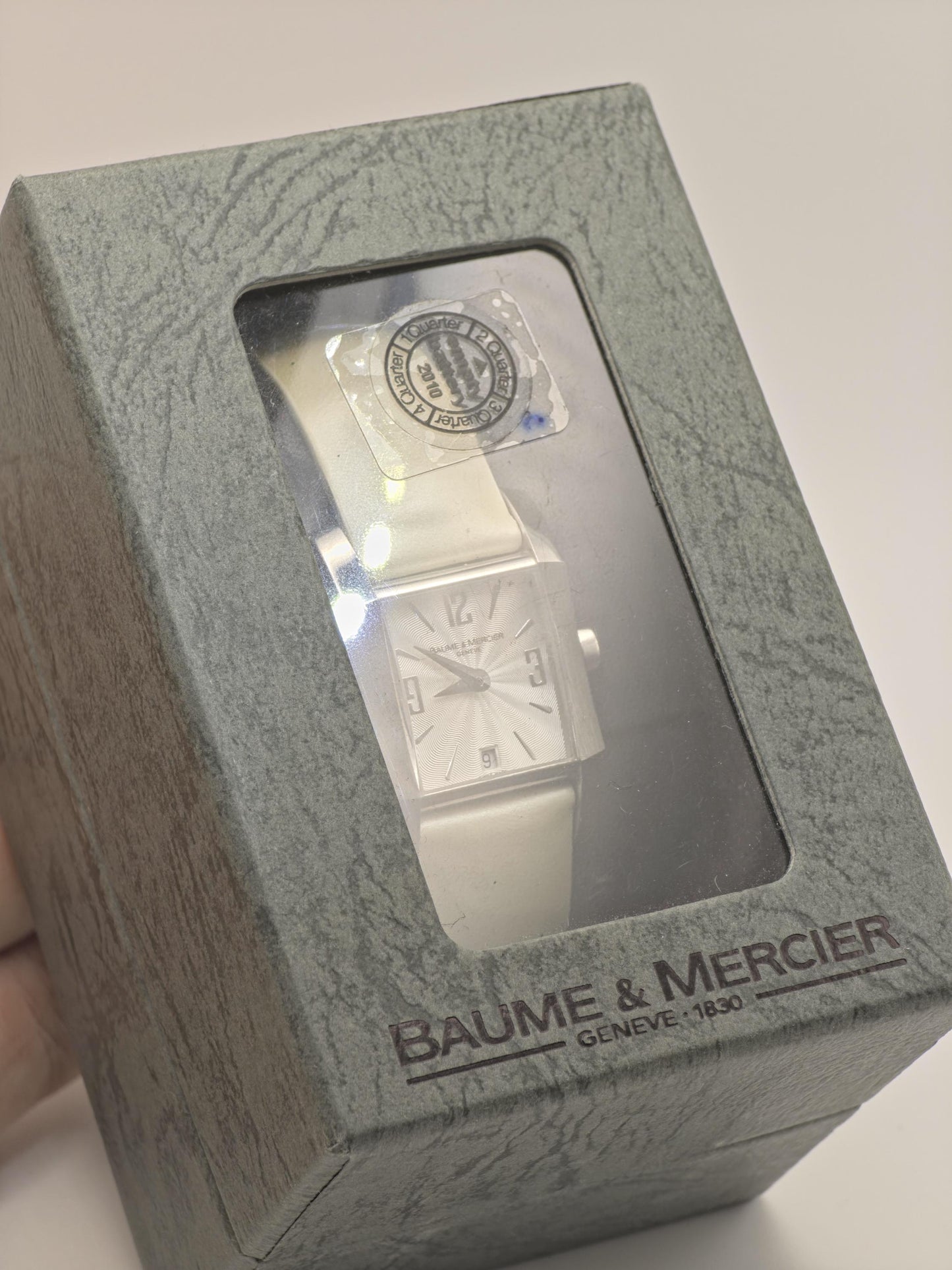 Baume & Mercier Geneve Quartz Watch Square Dial Leather Women - 241