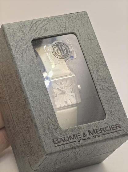 Baume & Mercier Geneve Quartz Watch Square Dial Leather Women - 241