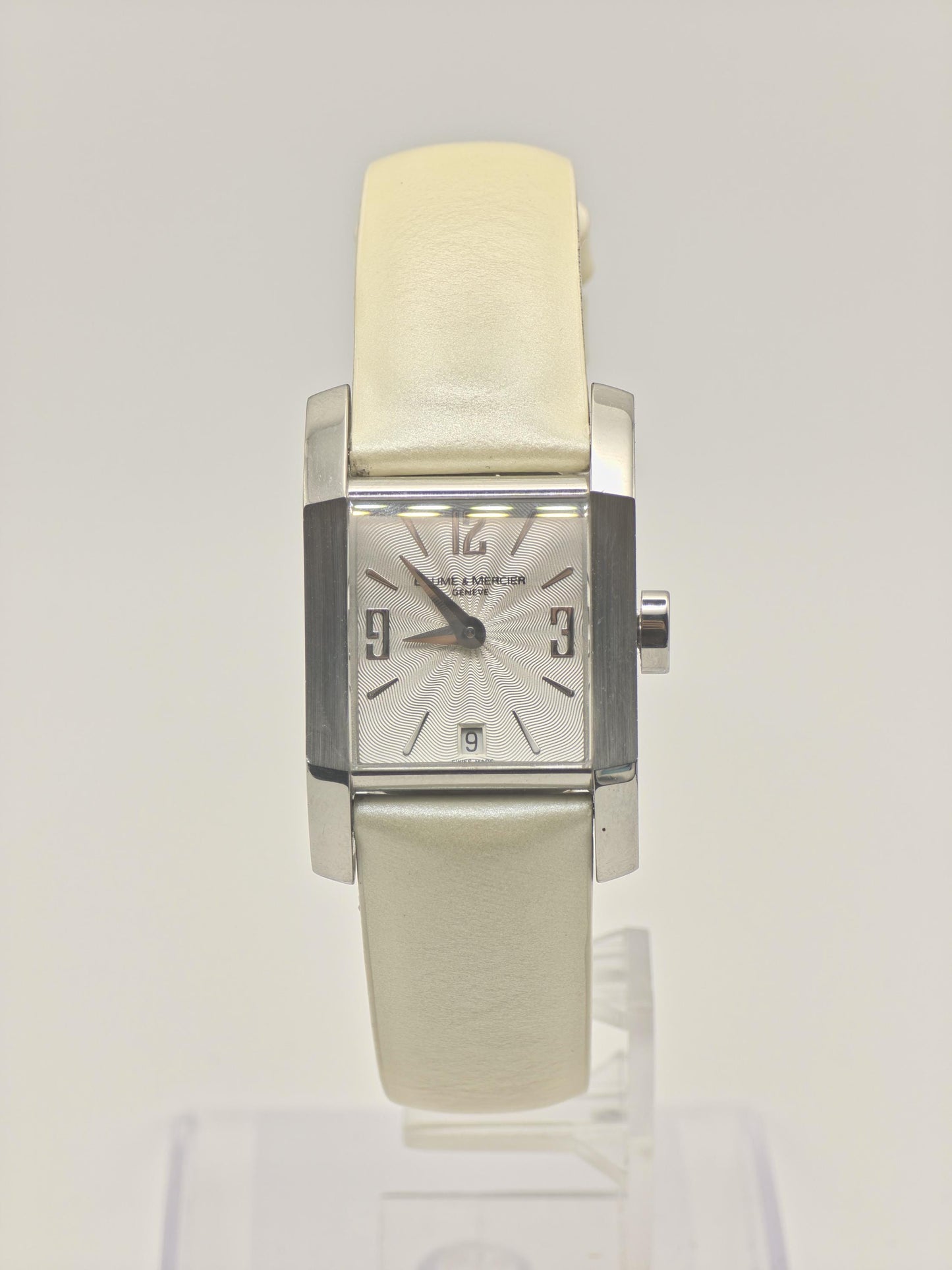Baume & Mercier Geneve Quartz Watch Square Dial Leather Women - 241