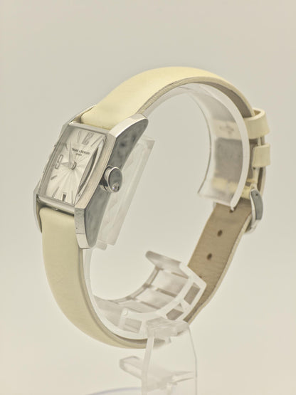 Baume & Mercier Geneve Quartz Watch Square Dial Leather Women - 241