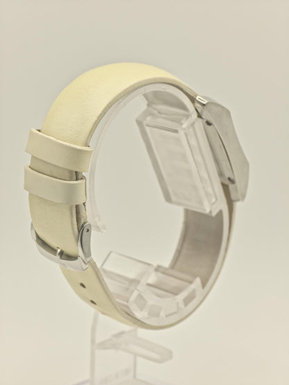 Baume & Mercier Geneve Quartz Watch Square Dial Leather Women - 241