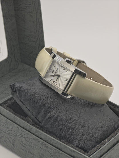 Baume & Mercier Geneve Quartz Watch Square Dial Leather Women - 241
