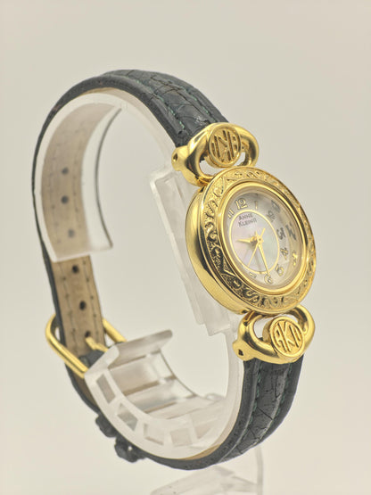 Anne Klein II AL21 Quartz Watch Mother of Pearl Dial Gold Tone Women - 249
