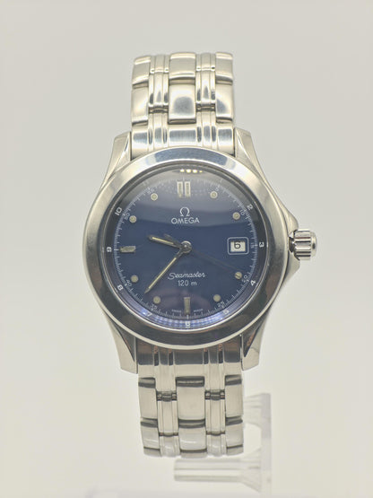 Omega Seamaster 120m Quartz Watch Blue Dial Stainless Steel Men's - 250
