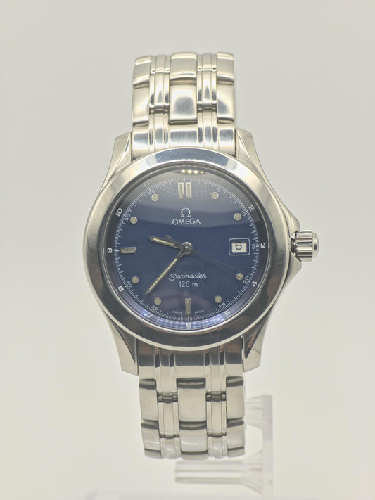 Omega Seamaster 120m Quartz Watch Blue Dial Stainless Steel Men's - 250
