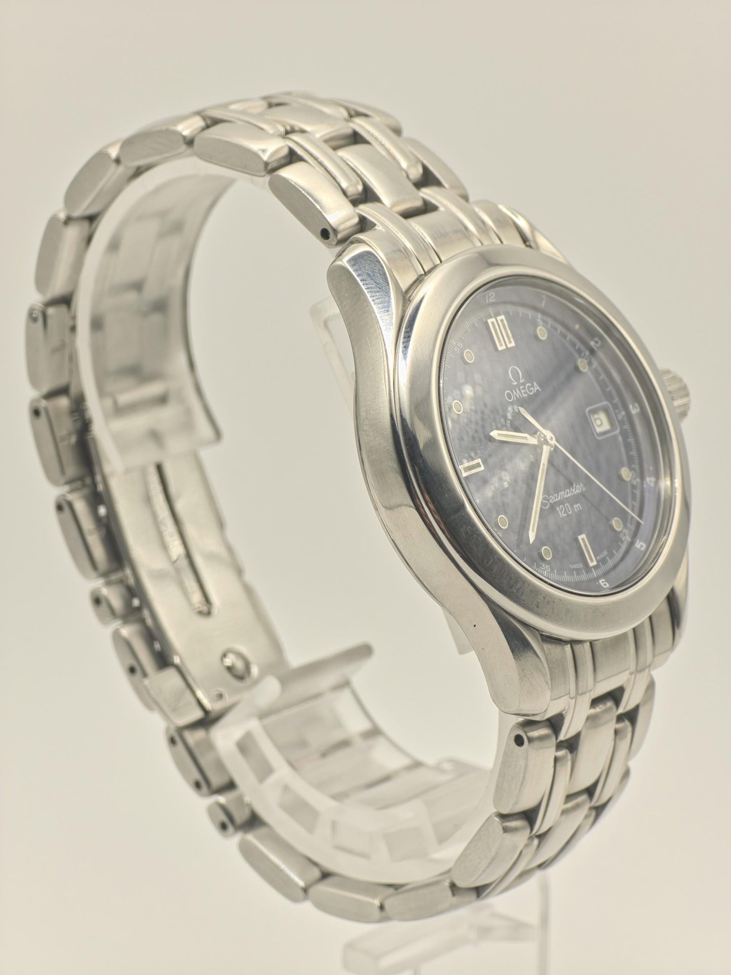 Omega Seamaster 120m Quartz Watch Blue Dial Stainless Steel Men's - 250