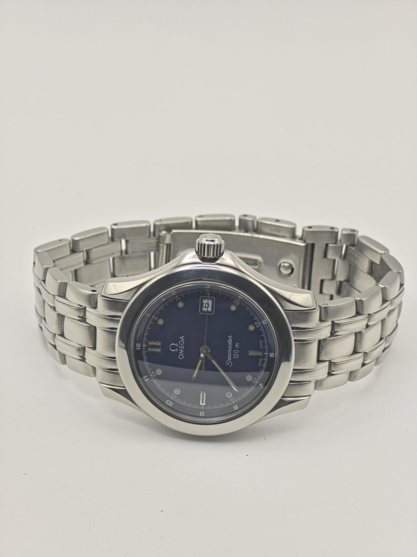Omega Seamaster 120m Quartz Watch Blue Dial Stainless Steel Men's - 250