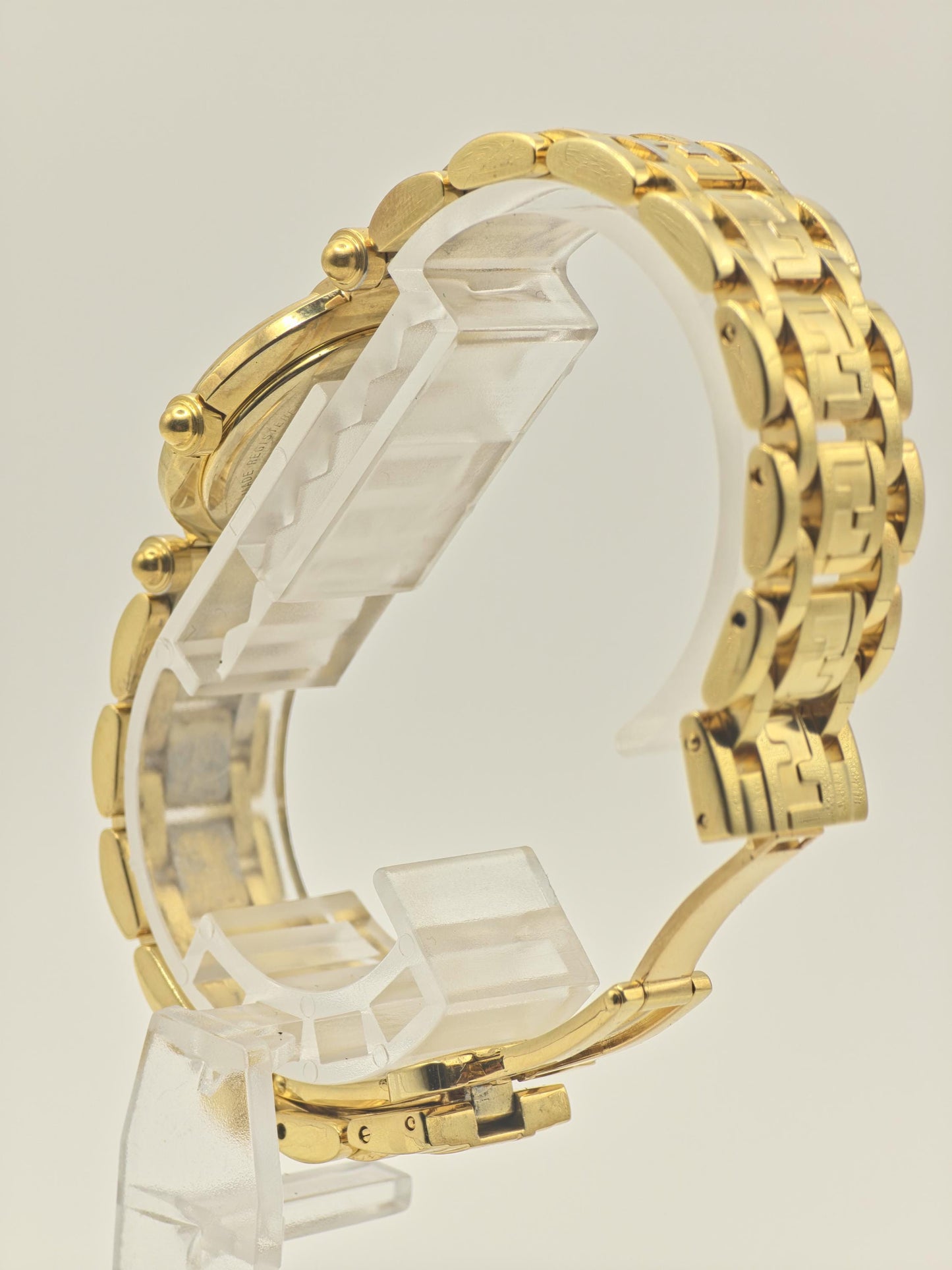 Fendi 770L Quartz Watch Gold Tone Bracelet White Dial Women Swiss Made - 253