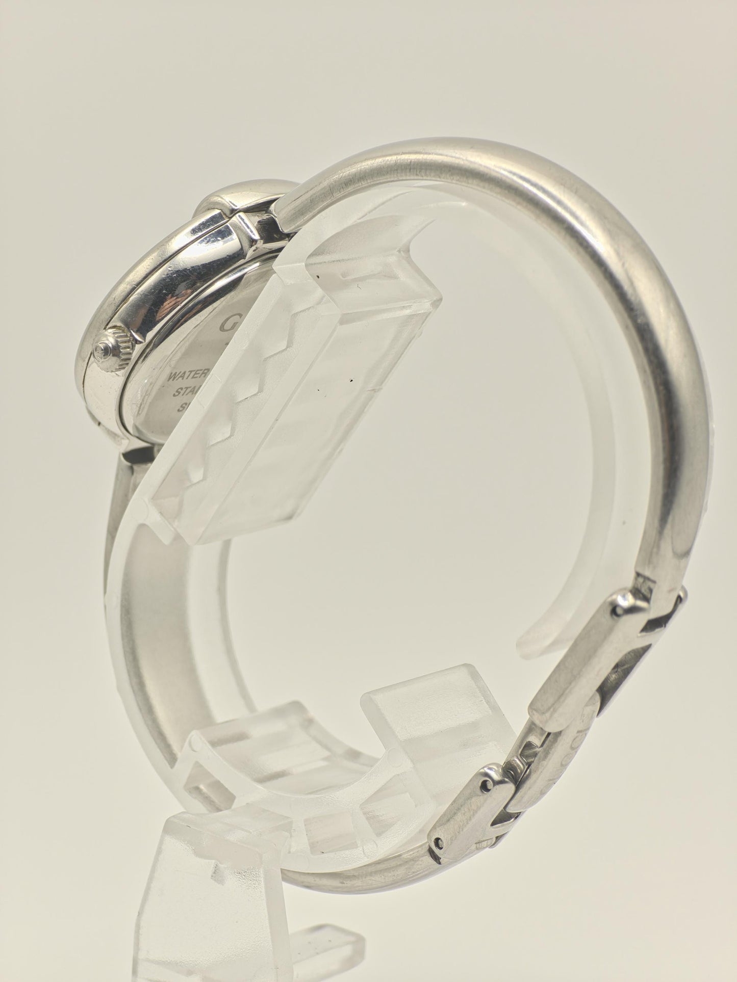 Gucci 1400L Quartz Watch Black Dial Stainless Steel Bangle Women Swiss Made- 255