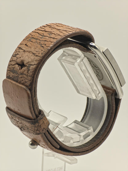 Hermes BA1.510 Barenia Quartz Watch Silver Dial Leather Strap Women Swiss - 263