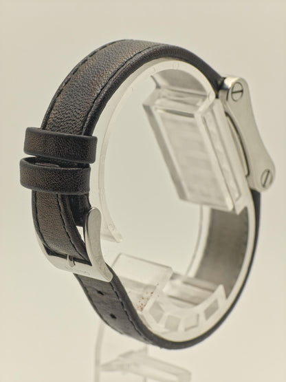 Gucci 2300L Quartz Watch Stainless Steel Case Leather Strap Women Swiss - 265