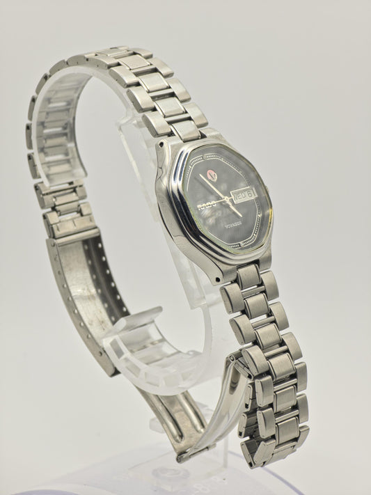 Rado Voyager Automatic Day Date Watch Black Dial Bracelet Vintage Men Swiss -268