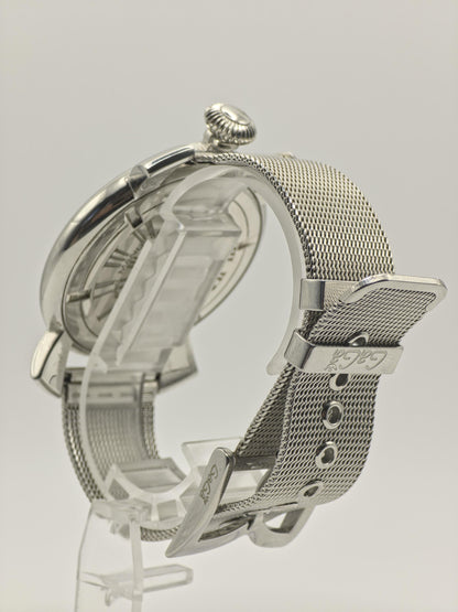 GaGa Milano Manuale 46 Watch Black Dial Mesh Bracelet Quartz Men Italy - 270