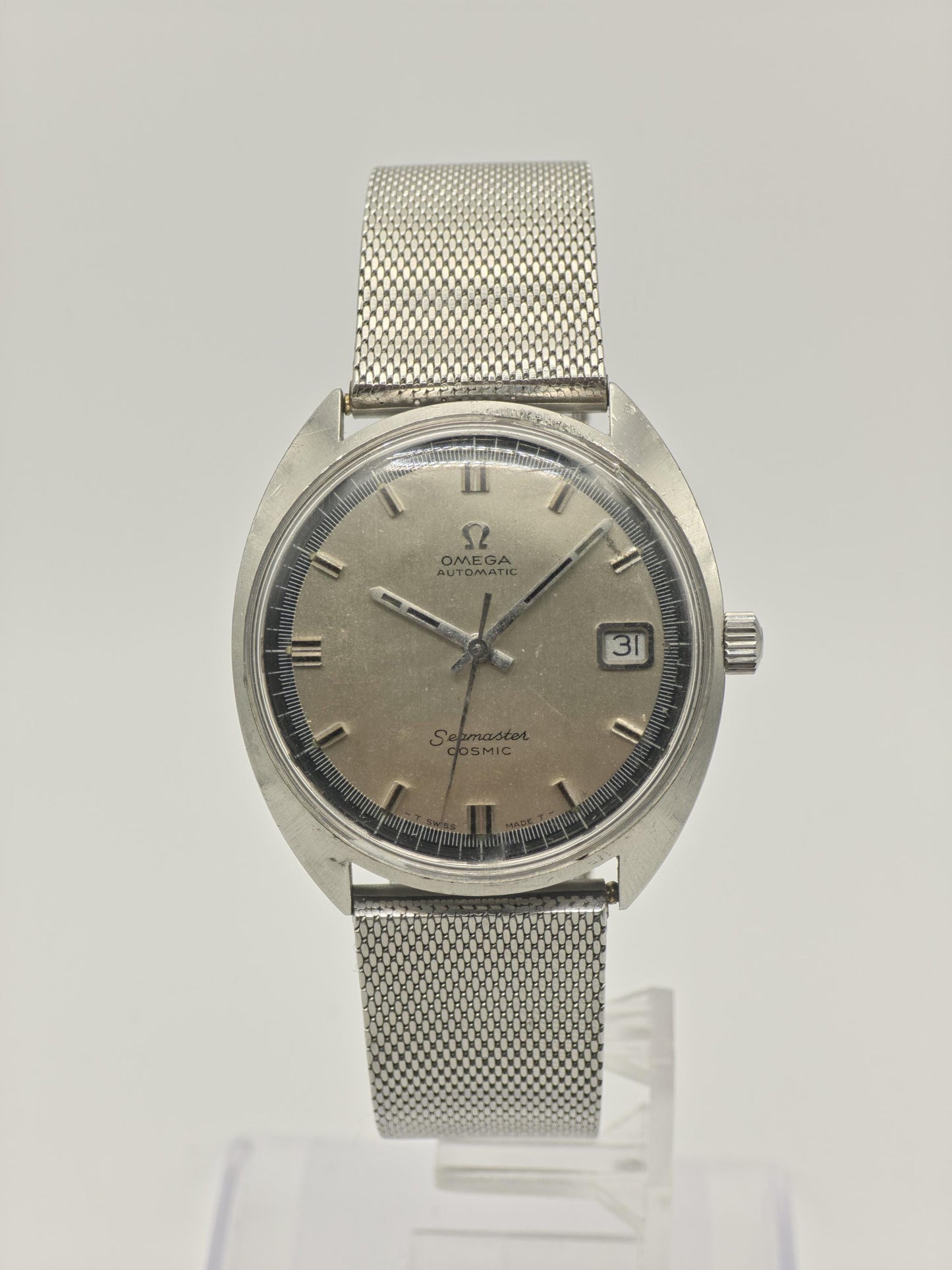 Omega Seamaster Cosmic Automatic Watch Date Silver Dial Men Ref 166026 - | 279