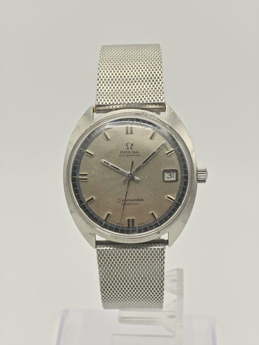 Omega Seamaster Cosmic Automatic Watch Date Silver Dial Men Ref 166026 - | 279