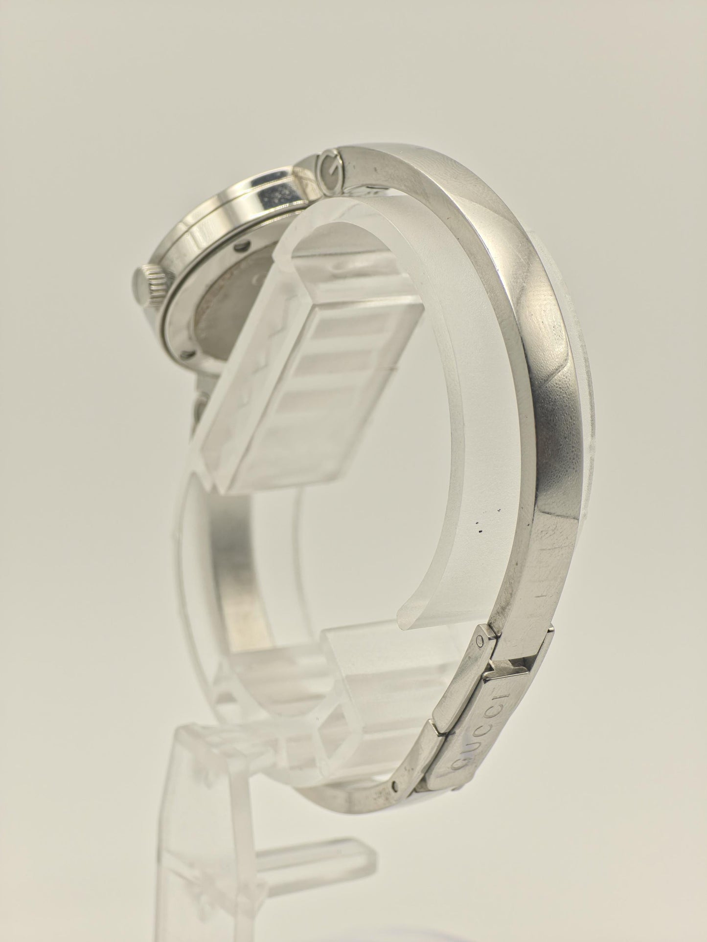 Gucci 105 Quartz Watch GG Monogram Dial Silver Women Box Only | - 244