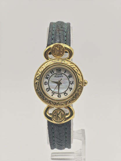 Anne Klein II AL21 Quartz Watch Mother of Pearl Dial Gold Tone Women - 249