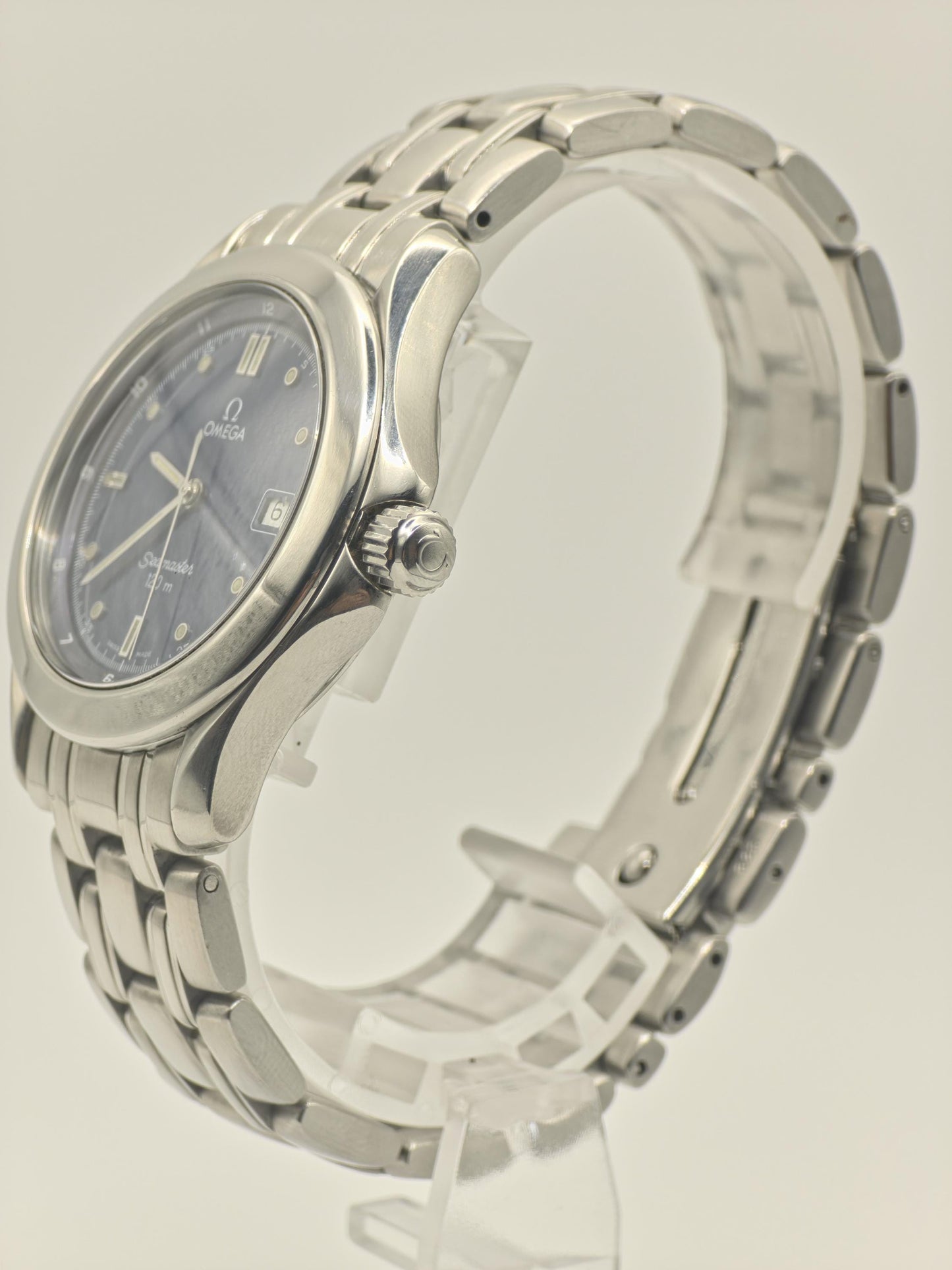 Omega Seamaster 120m Quartz Watch Blue Dial Stainless Steel Men's - 250