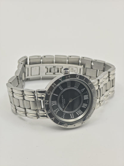 Givenchy RA700491 Quartz Watch Grey Dial Date Stainless Steel Men Swiss Made-257