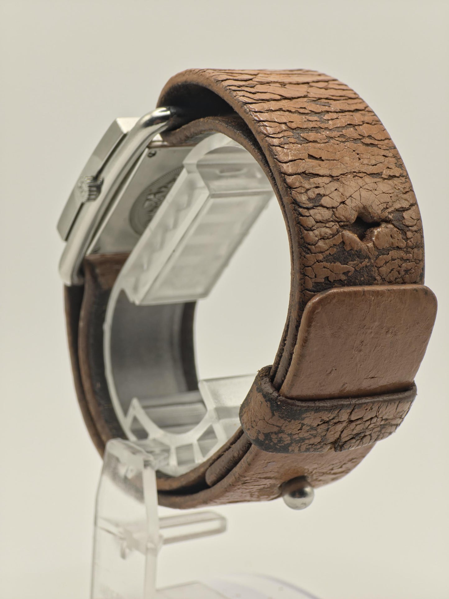 Hermes BA1.510 Barenia Quartz Watch Silver Dial Leather Strap Women Swiss - 263