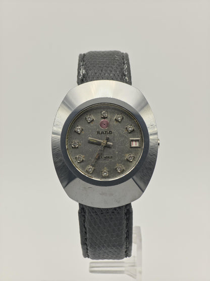Rado DiaStar 1/E Automatic Watch Diamond Dial Date Vintage Men Swiss - 266