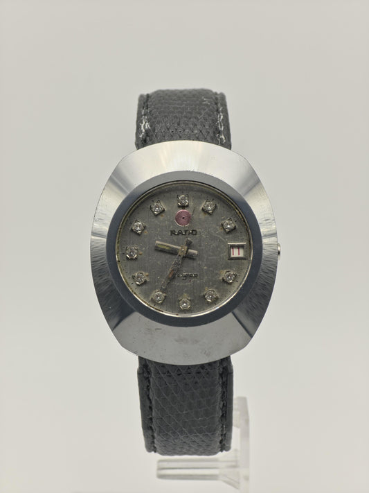 Rado DiaStar 1/E Automatic Watch Diamond Dial Date Vintage Men Swiss - 266