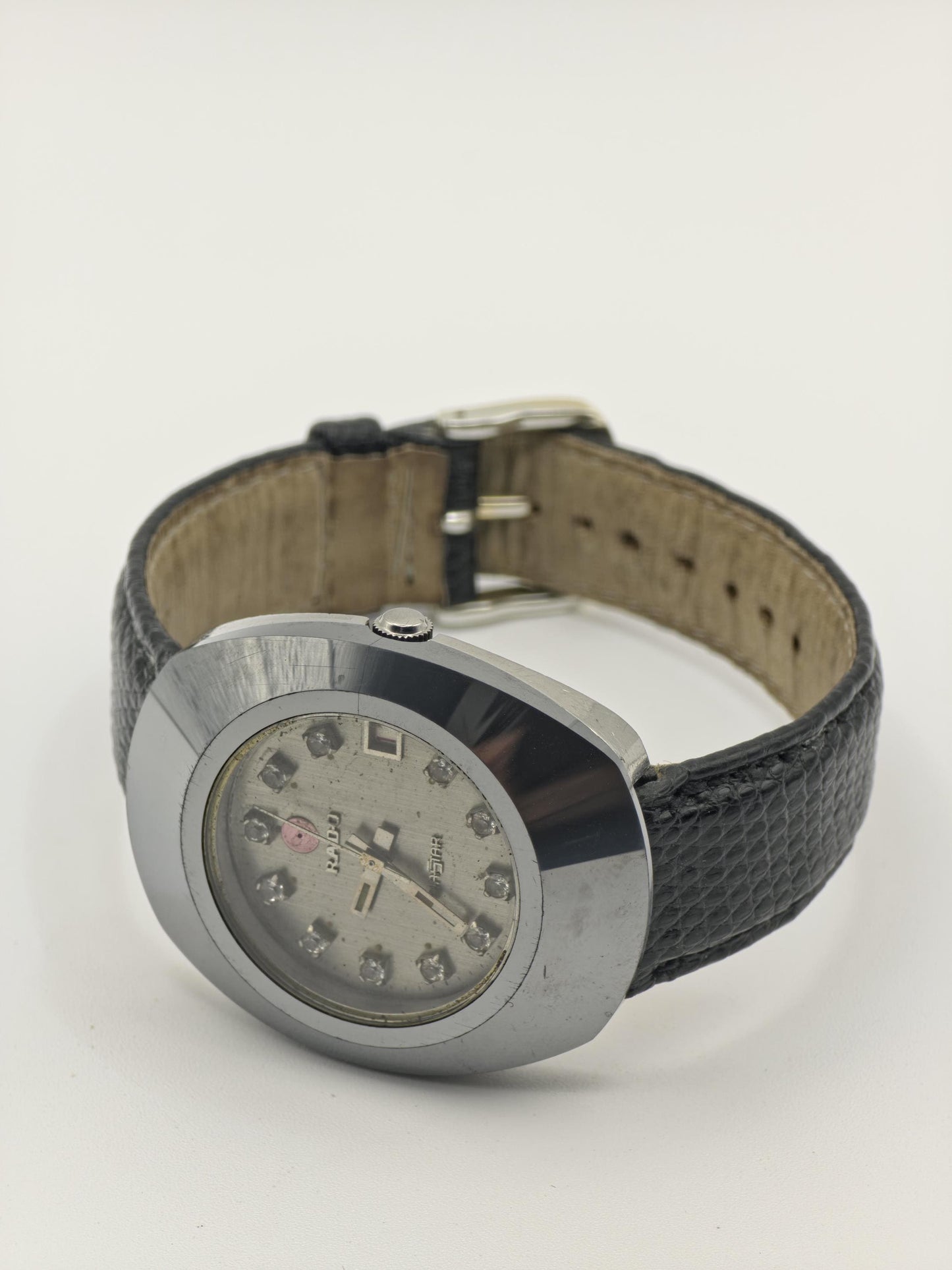 Rado DiaStar 1/E Automatic Watch Diamond Dial Date Vintage Men Swiss - 266