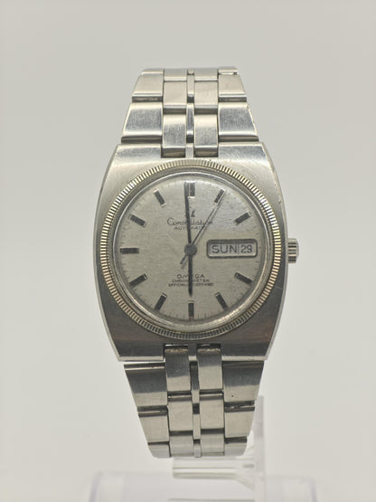 Omega Constellation Automatic Day Date Silver Dial Steel Bracelet Men | - 290