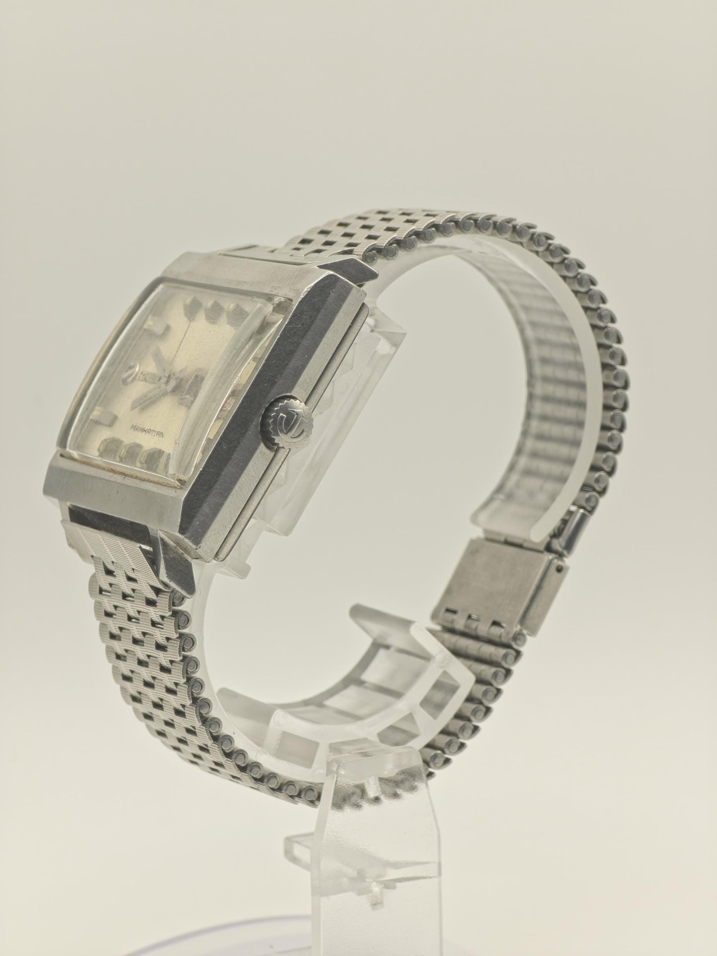 Rado Manhattan Automatic Day Date Square Dial Steel Bracelet Men | - 291
