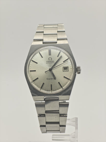 Omega Geneve Automatic Date Silver Dial Steel Bracelet Men | - 292