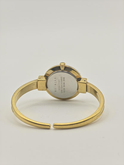 Hanowa Swiss Quartz Watch Gold Tone White Ceramic Bezel Women | - 295