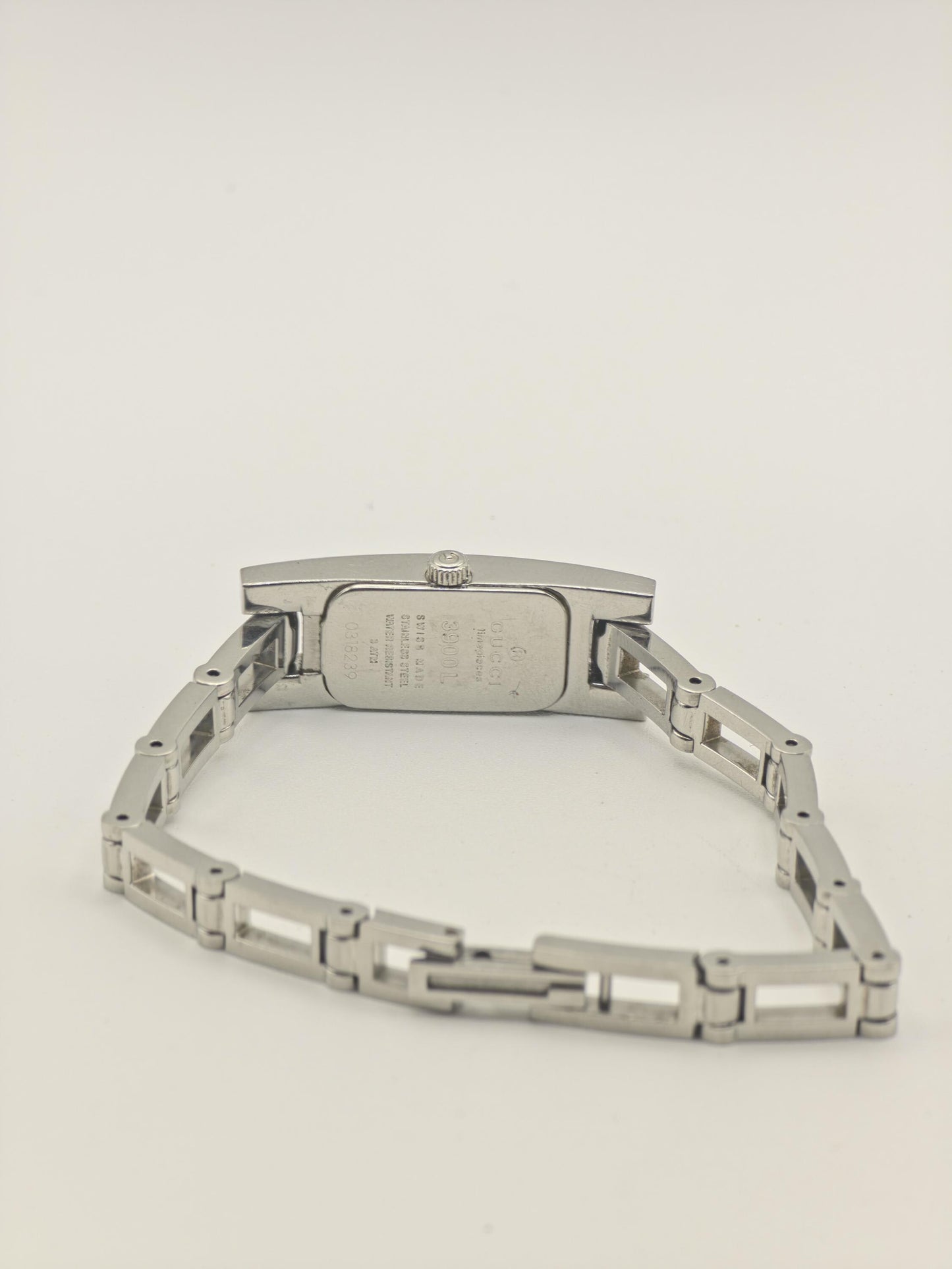 Gucci 1500L Women Stainless Steel Slim Bracelet Quartz Watch Black Dial | - 297