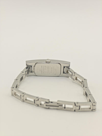 Gucci 1500L Women Stainless Steel Slim Bracelet Quartz Watch Black Dial | - 297