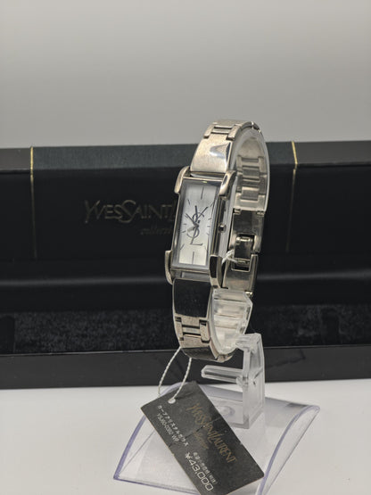 Yves Saint Laurent YSL Women Quartz Slim Bracelet Watch Silver Dial Box Tag | - 302