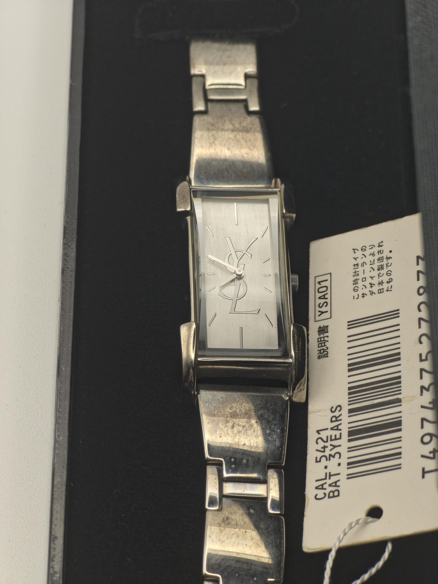 Yves Saint Laurent YSL Women Quartz Slim Bracelet Watch Silver Dial Box Tag | - 302