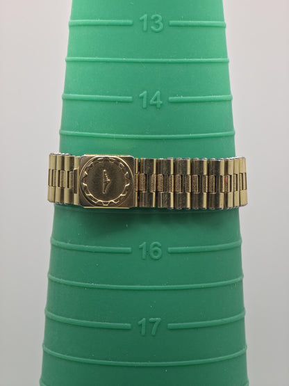 Longines Conquest Quartz Watch Gold Dial Gold Plated Bracelet Women Swiss - 269
