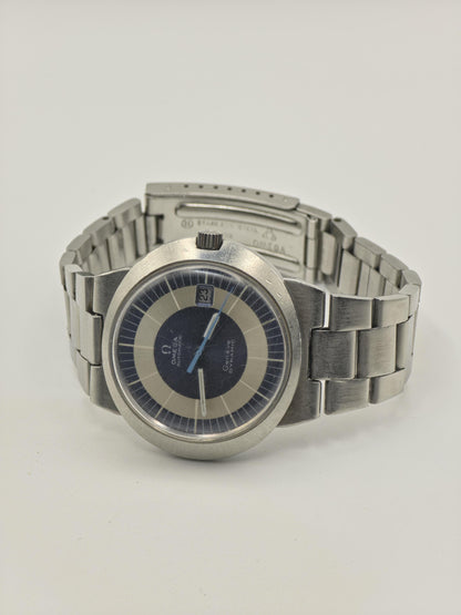 Omega Geneve Dynamic Automatic Blue Bullseye Dial Date Vintage Men Swiss - 272