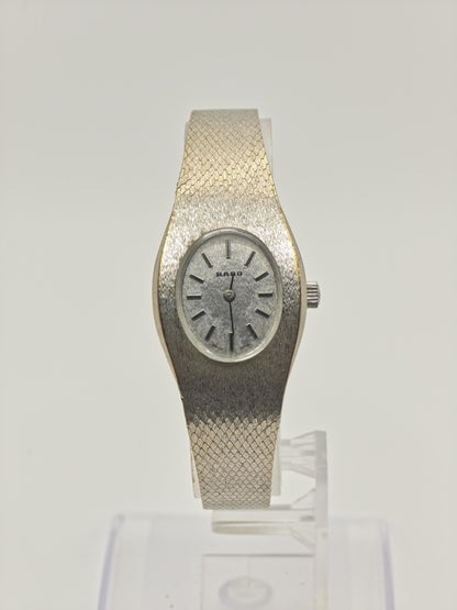 Rado Vintage Quartz Watch Silver Dial Women Swiss Classic - 277