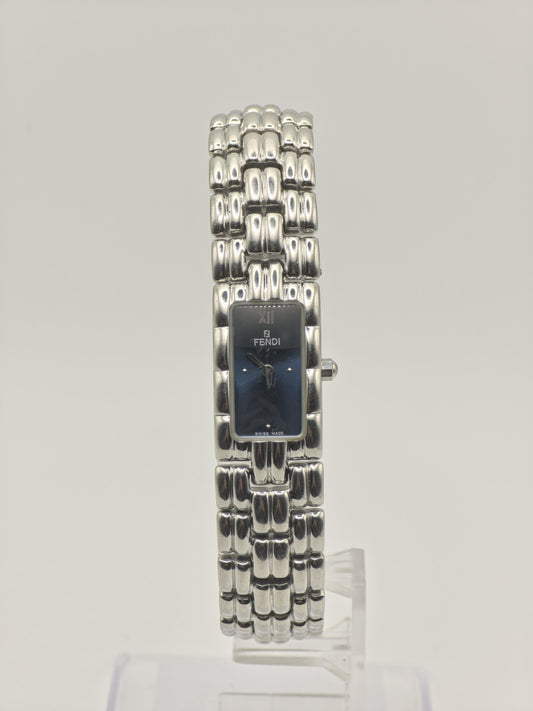 Fendi 660L Women Watch Blue Dial Bracelet Swiss Made Luxury Vintage - 283