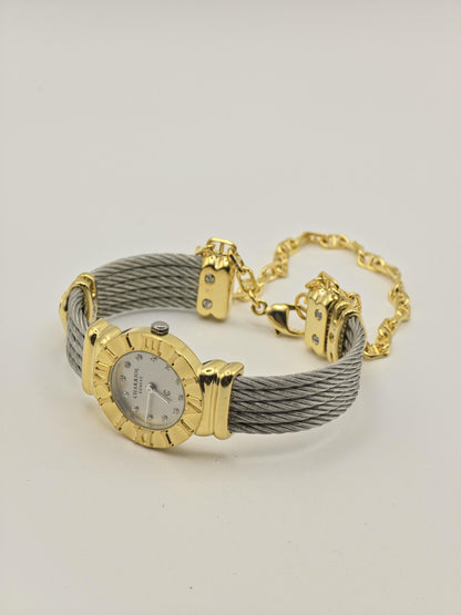 Charriol Geneve 028S Women Quartz Silver Dial Cable Bracelet Swiss | - 304
