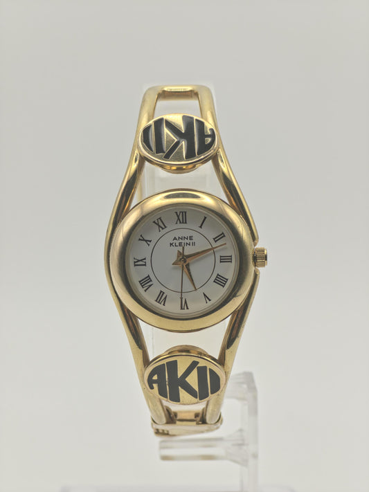 Anne Klein AL21 Women Watch Gold Tone Bracelet White Dial Quartz Vintage | - 287