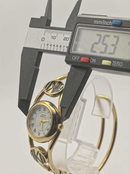 Anne Klein AL21 Women Watch Gold Tone Bracelet White Dial Quartz Vintage | - 287