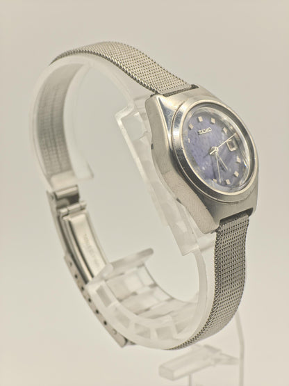 Seiko 21 Jewels Automatic Women Watch Blue Dial Steel Bracelet Vintage | - 288