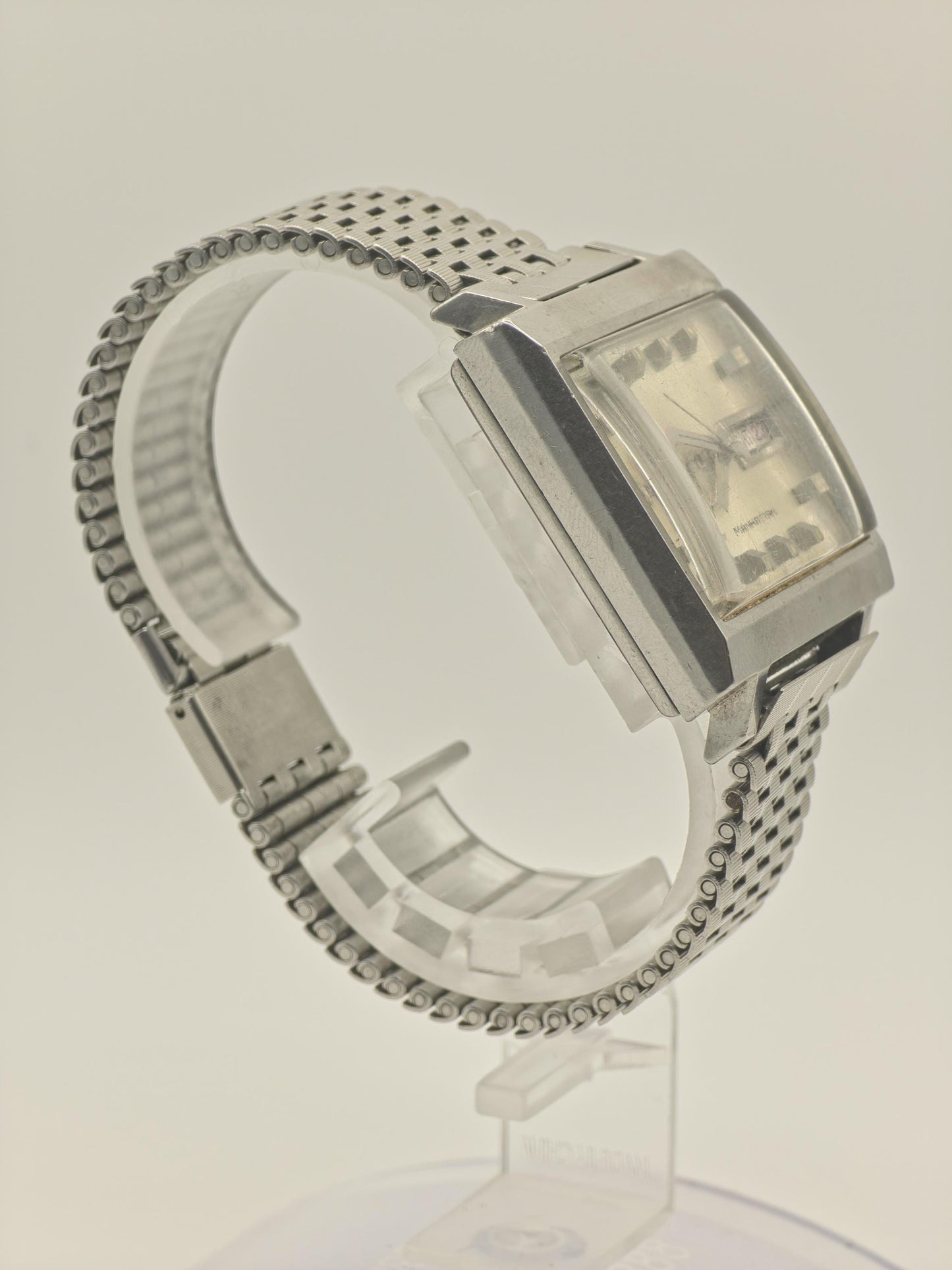 Rado Manhattan Automatic Day Date Square Dial Steel Bracelet Men | - 291