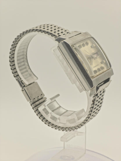 Rado Manhattan Automatic Day Date Square Dial Steel Bracelet Men | - 291
