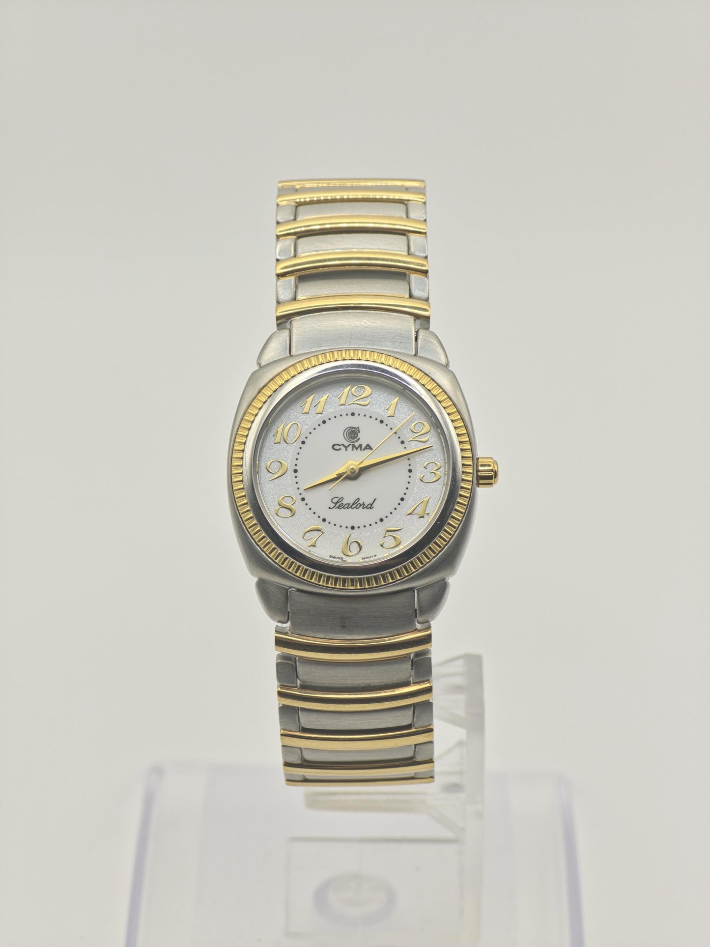 Cyma Sealord Quartz Day Date Two Tone Dial Steel Bracelet Women | - 293