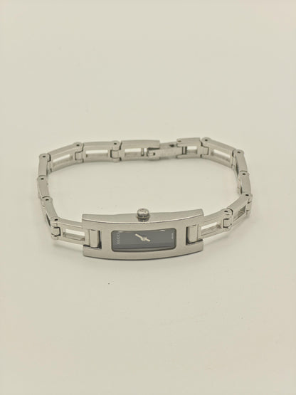 Gucci 1500L Women Stainless Steel Slim Bracelet Quartz Watch Black Dial | - 297