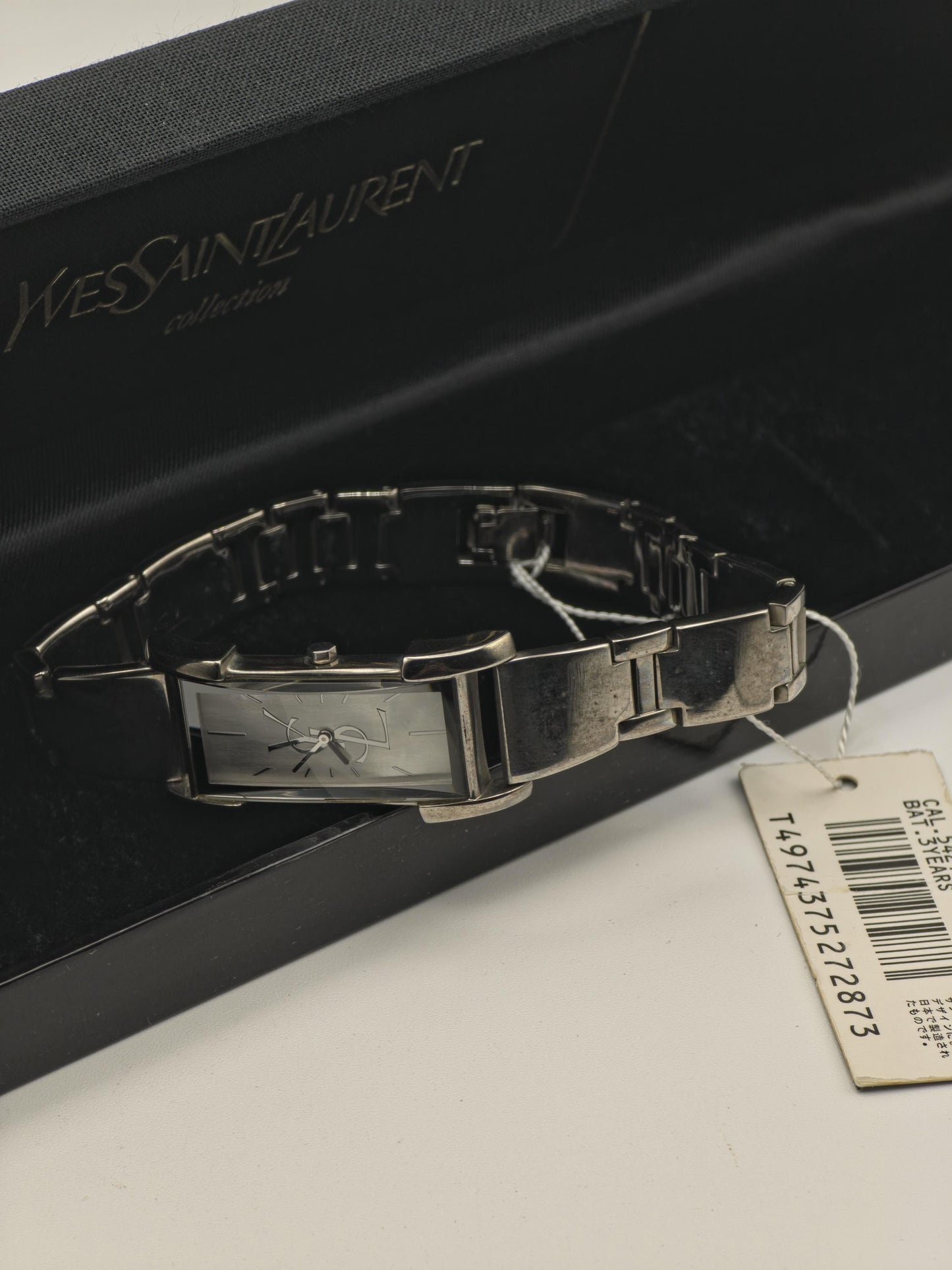 Yves Saint Laurent YSL Women Quartz Slim Bracelet Watch Silver Dial Box Tag | - 302